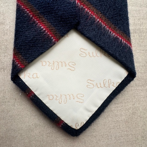 SULKA Textured Silk Tie βFeels Likeβ Cashmere - Picture 4 of 5